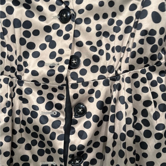 Newport News Tan and Black Polka Dot Coat - Picture 2 of 8